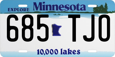 MN license plate 685TJO