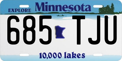 MN license plate 685TJU