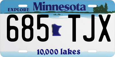 MN license plate 685TJX