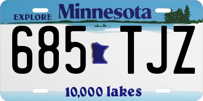 MN license plate 685TJZ