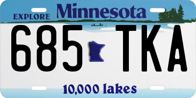 MN license plate 685TKA