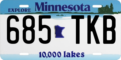 MN license plate 685TKB