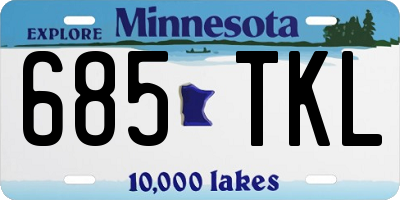 MN license plate 685TKL