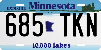 MN license plate 685TKN
