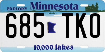 MN license plate 685TKO
