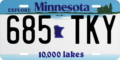 MN license plate 685TKY