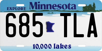MN license plate 685TLA