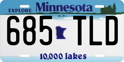 MN license plate 685TLD