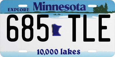 MN license plate 685TLE