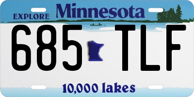 MN license plate 685TLF