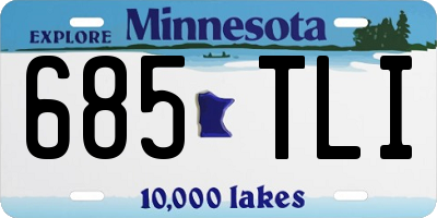 MN license plate 685TLI