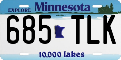 MN license plate 685TLK