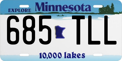 MN license plate 685TLL