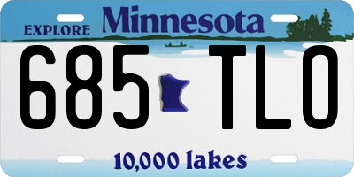 MN license plate 685TLO
