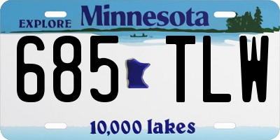 MN license plate 685TLW