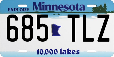 MN license plate 685TLZ