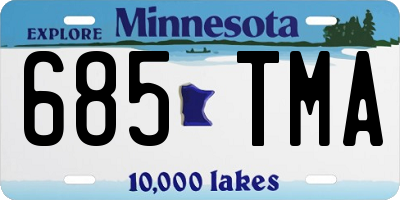 MN license plate 685TMA