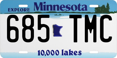 MN license plate 685TMC