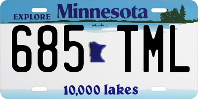 MN license plate 685TML