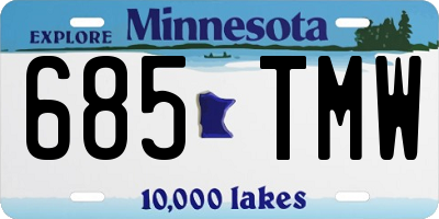 MN license plate 685TMW