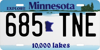 MN license plate 685TNE