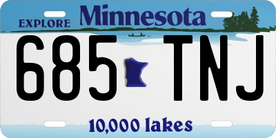 MN license plate 685TNJ