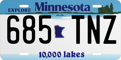 MN license plate 685TNZ