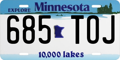MN license plate 685TOJ