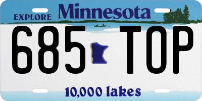 MN license plate 685TOP