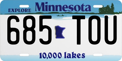 MN license plate 685TOU