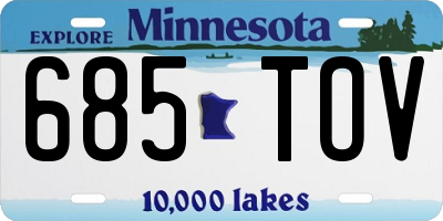 MN license plate 685TOV