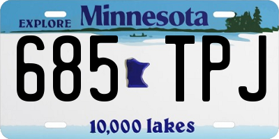 MN license plate 685TPJ