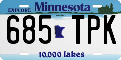 MN license plate 685TPK