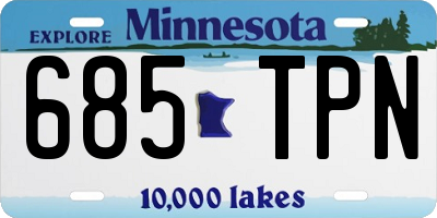 MN license plate 685TPN