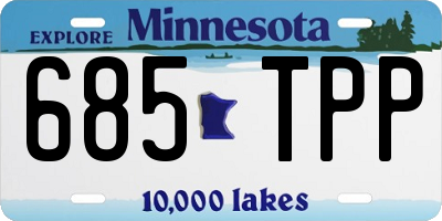 MN license plate 685TPP