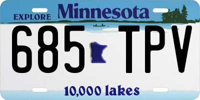 MN license plate 685TPV