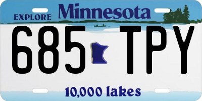 MN license plate 685TPY