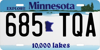 MN license plate 685TQA