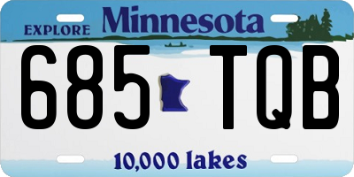 MN license plate 685TQB