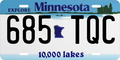 MN license plate 685TQC