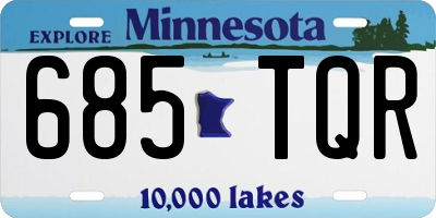 MN license plate 685TQR