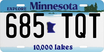 MN license plate 685TQT