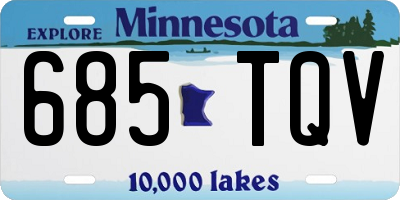 MN license plate 685TQV