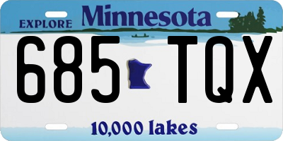 MN license plate 685TQX
