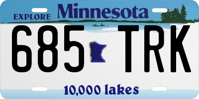 MN license plate 685TRK