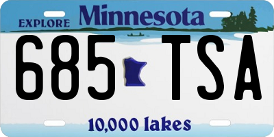MN license plate 685TSA