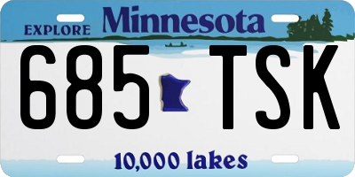 MN license plate 685TSK
