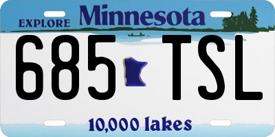 MN license plate 685TSL