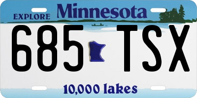 MN license plate 685TSX