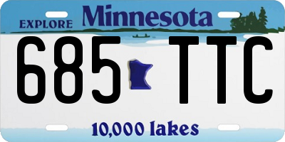 MN license plate 685TTC